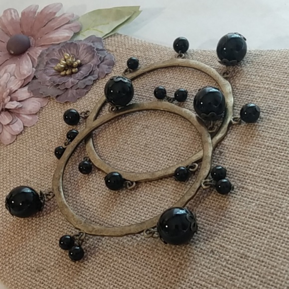 Vintage Jewelry - Double Brass Bangles